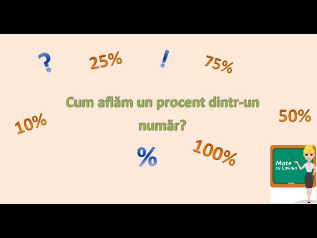 Cum se calculeaza un procent dintr un numar?