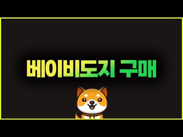 2024년 베이비도지코인 구매하는 법. A-Z (Feat. 다른 유망코인도 구매가능)