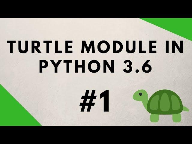 Python Turtle Graphics Tutorial #1 - Introduction