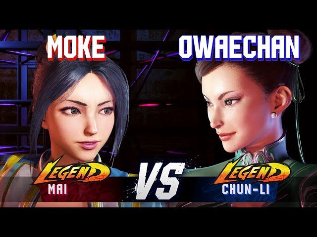 SF6 ▰ MOKE (Mai) vs OWAECHAN (Chun-Li) ▰ High Level Gameplay