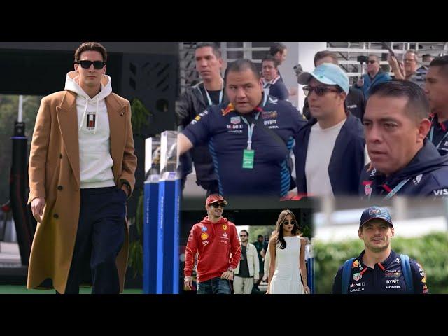 Sergio Perez arrives with full security in Paddock | F1 Drivers arrive in style in Mexico | BTS