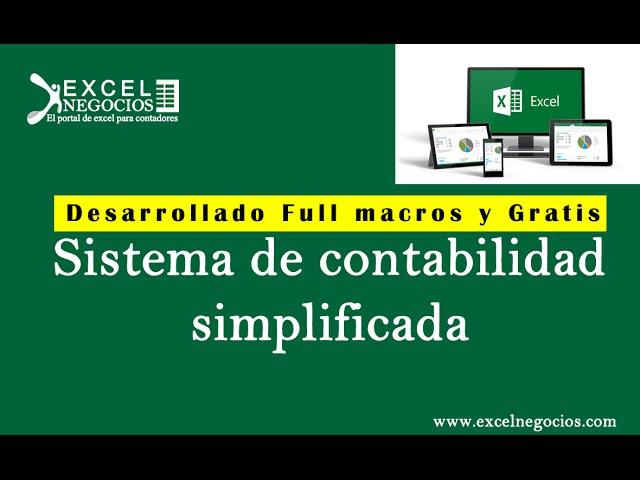 Macro Sistema de contabilidad simplificada en Excel GRATIS