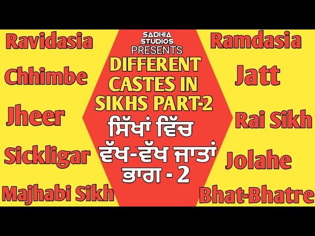 Different castes in Sikhs Part-2!!ਸਿੱਖਾਂ ਵਿੱਚ ਵੱਖ-ਵੱਖ ਜਾਤਾਂ ਭਾਗ-2....