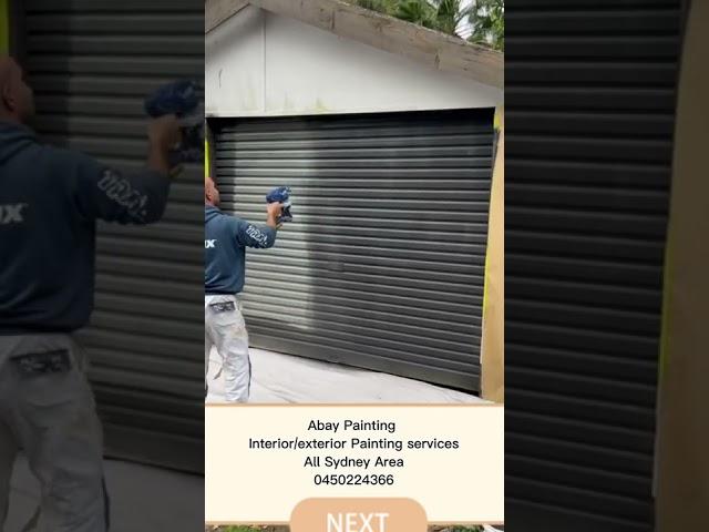 How to spray garage door