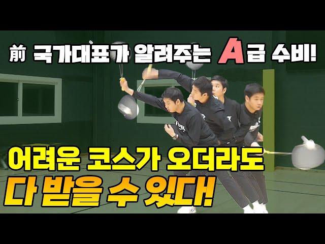 Badminton National Team Lesson] How to catch all the balls on a difficult course