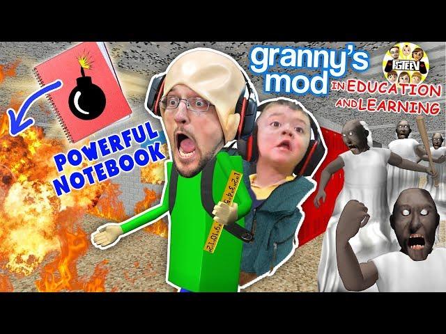 BALDI'S POWERFUL NOTEBOOK!  Granny Takes Over The School (FGTEEV Garry's Mod w/ Shawn) Gameplay/Skit