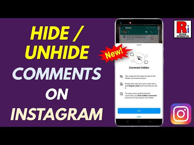 How to Hide / Unhide Comments on Instagram (New Update)