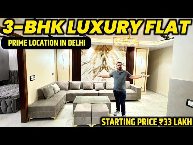 Luxury 3-BHK Flat with 2 Balcony in Delhi | Low Budget Flats West Delhi | 90% Loan, Lift, CarParking