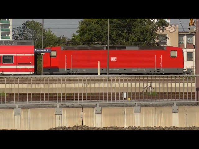 143 967-8 erreicht mit dem S2 Doppelstockzug am 17. September 2024 den Hauptbahnhof Dresden