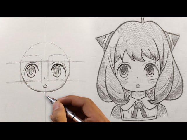 How to Draw Anya Forger - [Spy×Family]