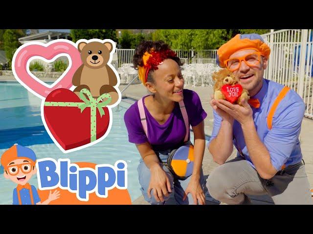 Blippi's Valentines Day Sink or Float! | Fun and Educational Videos for Kids