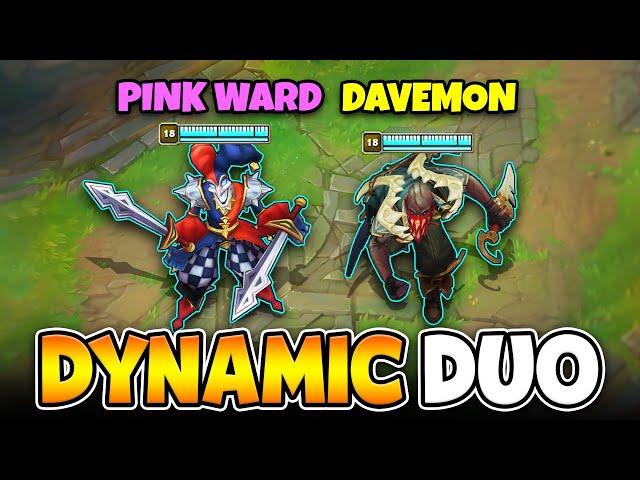 WHEN PINK WARD MEETS THE RANK 1 PYKE IN SOLO QUEUE! (DAVEMON + PINK WARD)