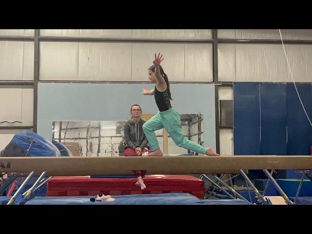 Coach Kaitlyn Perfects Sophia’s Artistic Beam Routine | USAG Level 6 Gymnastics 2024-25