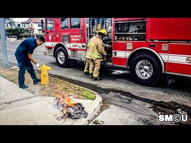 𝗛𝗢𝗠𝗘𝗟𝗘𝗦𝗦 𝗙𝗜𝗥𝗘: Small Blaze on Rose Avenue in Venice Extinguished by LAFD