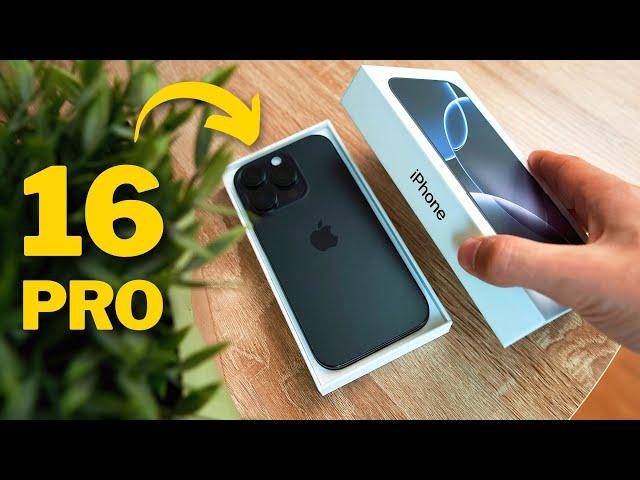 Entspanntes iPhone 16 Pro Unboxing (Farbe: Schwarz)