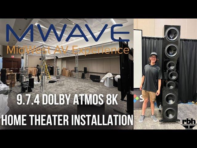 WICKED 9.7.4 Dolby Atmos 8K Home Theater BUILD - Behind the Scenes Setup Day - MWAVE 2024