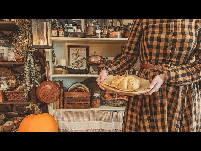 A Cozy Rainy Day at Cinnamon Cottage  Fall Cleaning & Baking | Cinematic Cottage Kitchen ASMR