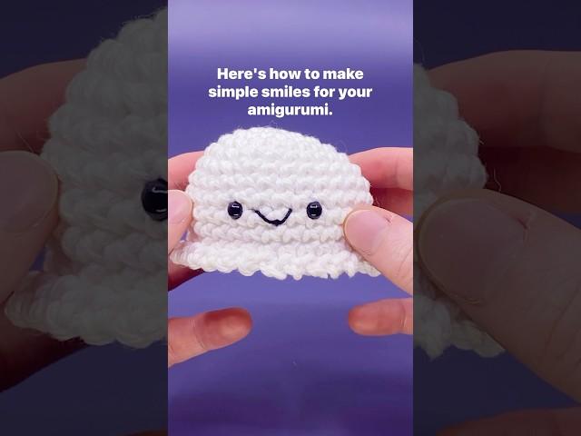 The easiest way to add smiles to your #amigurumi