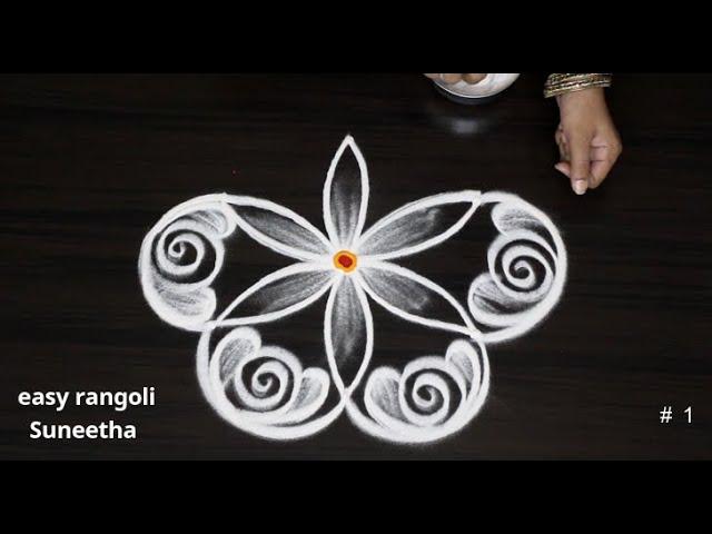 easy rangoli Suneetha || Trendy designs for daily purpose || Simple muggulu || Beautiful rangoli