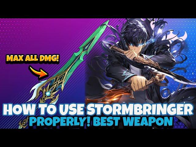 HOW TO USE STORMBRINGER PROPERLY! BEST WEAPON IN THE GAME! [Solo Leveling: Arise]