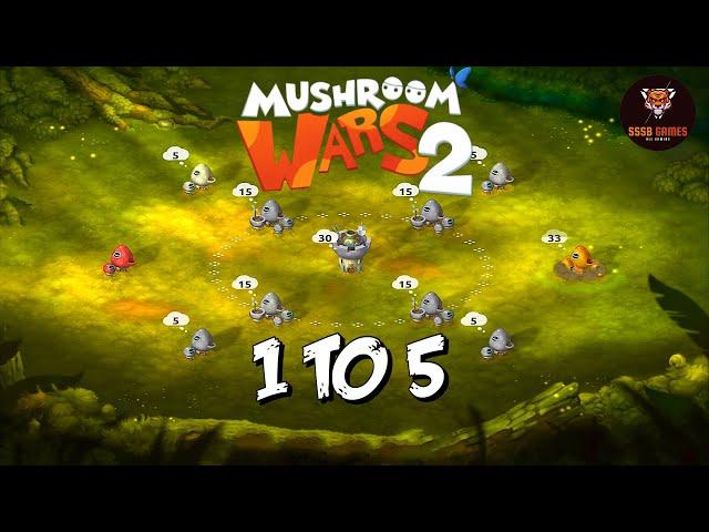 Mushroom Wars 2: Mosquito Of A Dead Man Mission 1 To 5 Expert , iOS/Android Walkthrough