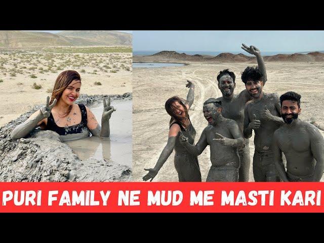 FAMILY sath MUD BATH kia in BAKU