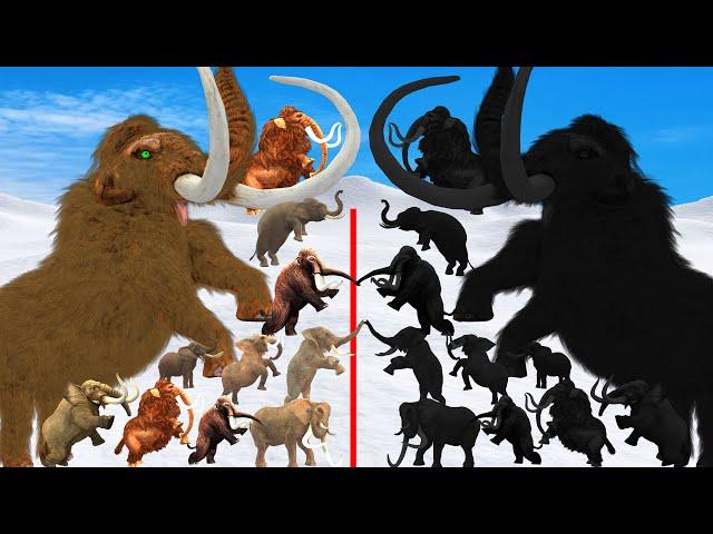 ARBS Prehistoric Mammals vs ARK Shadow Itself Mammals Size Mammoth Vs Mammoth Animal Epic Battle