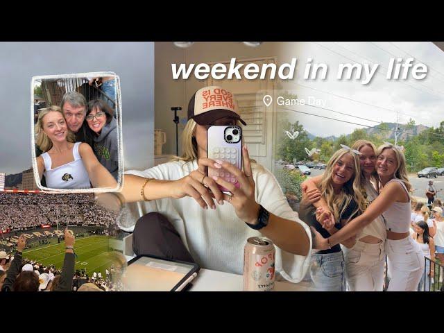 weekend vlog: game day & family in town!