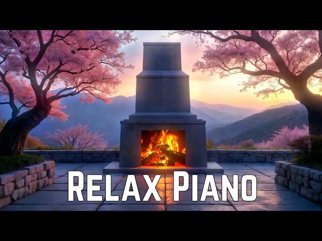 Cherry Blossoms at Sunset | Relaxing Grand Piano Ambient Music
