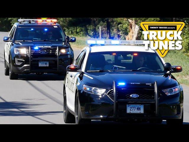 Police Car for Children | Truck Tunes for Kids | Twenty Trucks Channel | Police Vehicles