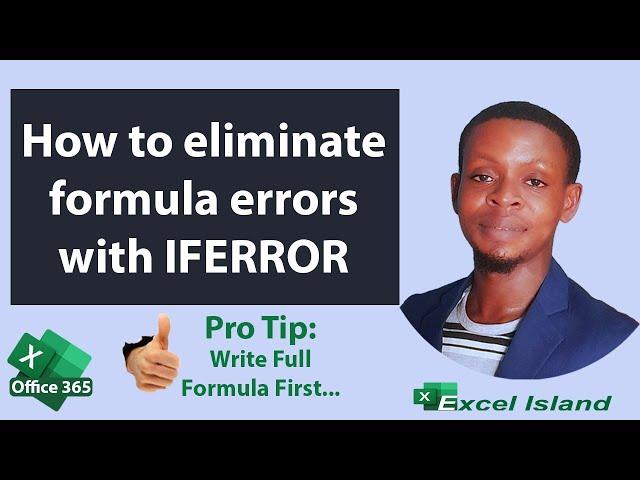 How to eliminate error messages in Excel with IFERROR