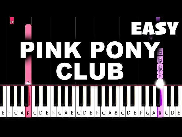 Chappell Roan - Pink Pony Club - EASY Piano Tutorial