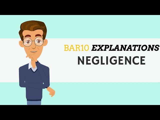 Bar10 Negligence... Bar exam negligence preparation, study negligence for the bar exam or law school
