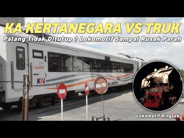 KA KERTANEGARA MENABRAK TRUK DI BLITAR!! Lokomotif Sampai Ringsek Rusak Parah