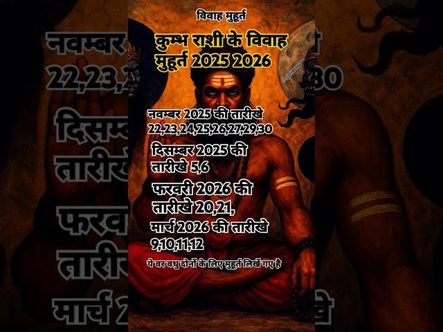 विवाह#मुहूर्त#2025,2026#कुम्भ#राशी वालो के#astrolloger p. sharma delhi# #सब्स्क्राइब#करे