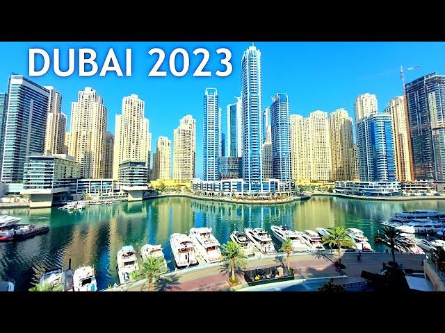 DUBAI - City Tour 2023 |4K| Walking Dubai Marina , JBR Dubai  2023