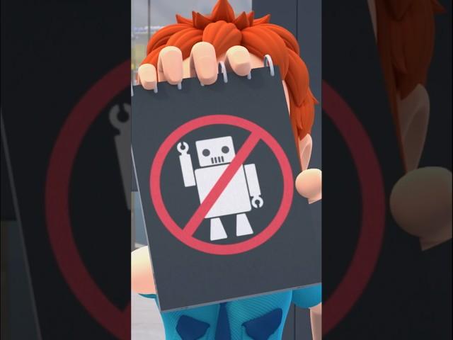 No Robots Allowed!  Won't believe what happen next.. ARPO the Robot Shorts #shorts #arpo #robots