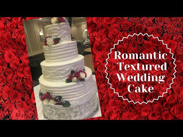 Simple Textured Buttercream Wedding Cake