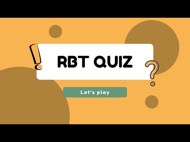 RBT Exam Practice Quiz #2 | Quizzma