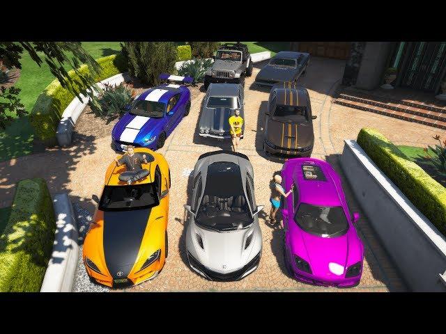 GTA 5 -Stealing Fast and Furious 9 Cars with Michael(Real Life Cars #07)