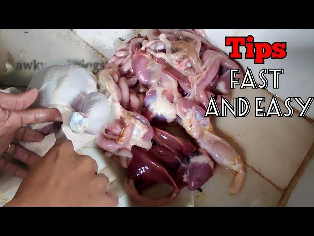 Paano magtanggal ng bituka ng manok | easy way to remove chicken intestine | broiler chicken