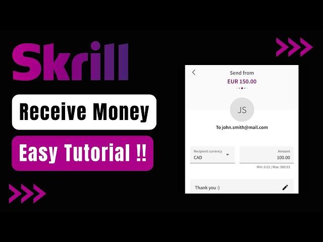 Skrill - How to Receive Money?