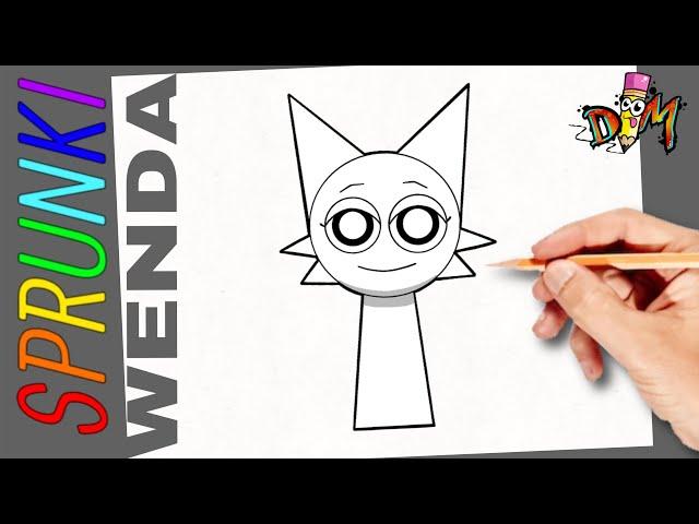 Como Dibujar a WENDA de SPRUNKI INCREDIBOX | paso a paso | how to draw wenda from incredibox sprunki