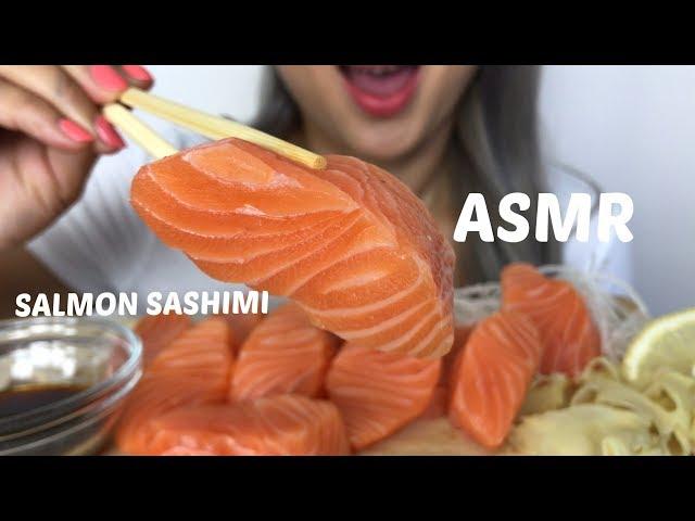 ASMR [ Salmon Sashimi ] Eating Sound | NO Talking | N.E Lets Eat