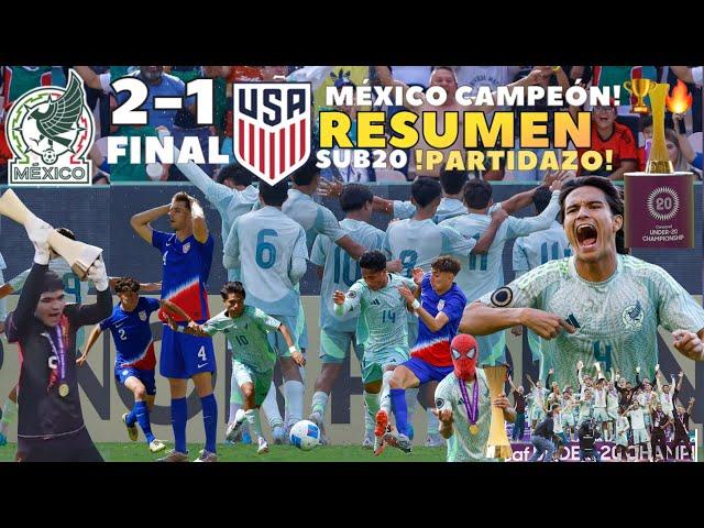 México SUB20 vs Estados Unidos SUB20 | USA U20  ¡MÉXICO ES CAMPEÓN RESUMEN 4.8.2024 FINAL 2-1