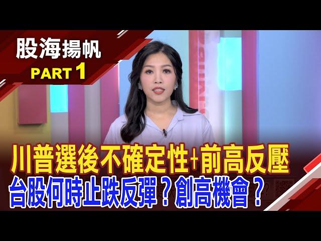 川普行情退燒?台股連跌多日.技術面支撐往哪尋?技術面教學!台股短空長多格局不變?反攻訊號?│20241116-1股海揚帆*陳斯寧 王文良  龔鴻彬 @ustvbiz