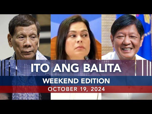 UNTV: Ito Ang Balita Weekend Edition | October 19, 2024