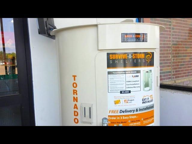 Tornado Twisterpod safe room at Home Depot