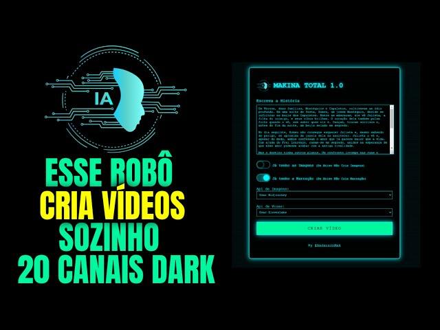 NOVO ROBÔ "MAKINA TOTAL" CRIA VÍDEOS SOZINHO para Alimentar 20 Canais Dark no Youtube