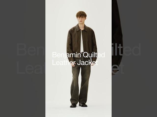 24FW benjamin quilted leather jacket